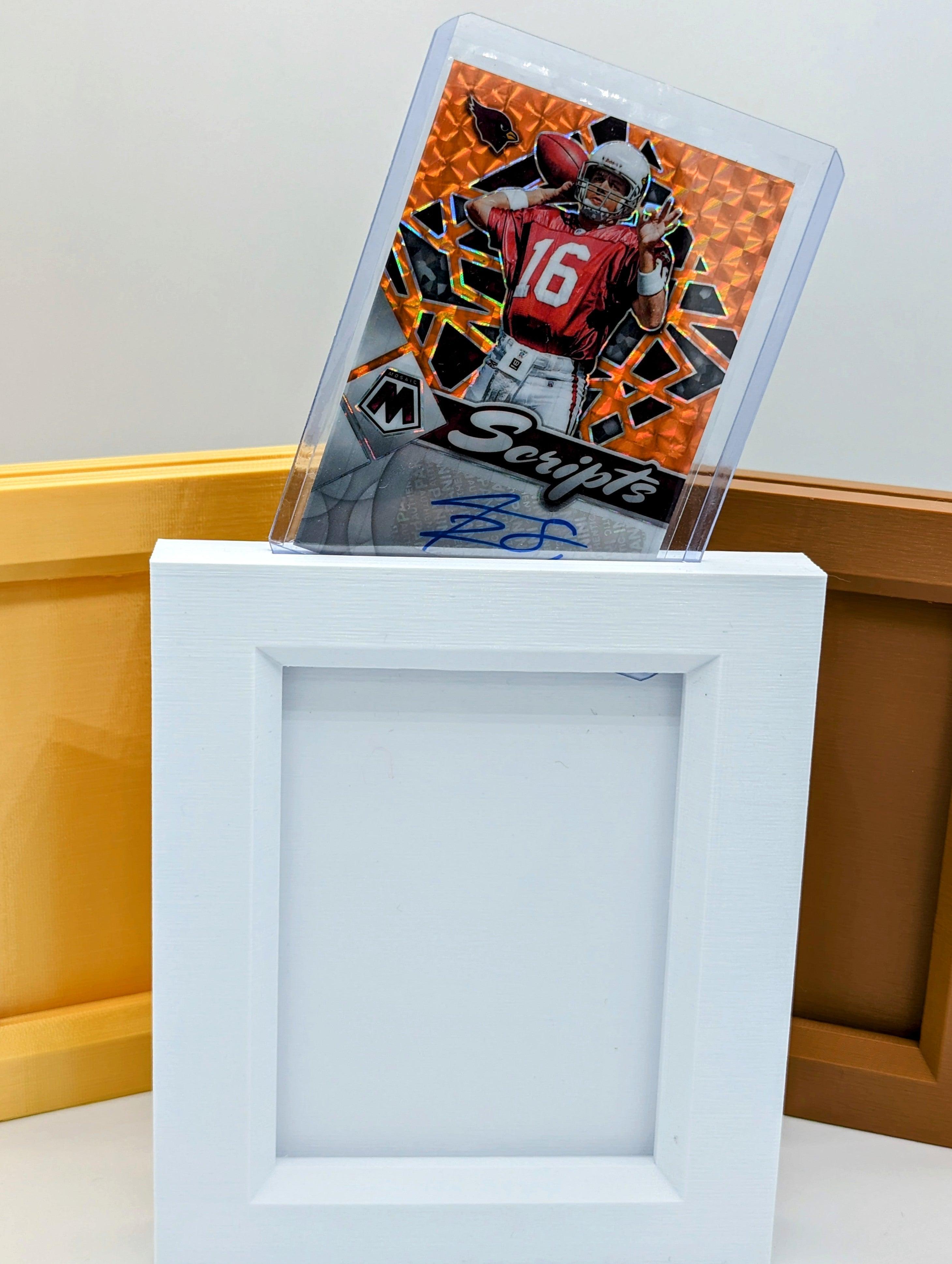 3D Printed Toploader Desktop Frame – Hit Box Sports Cards
