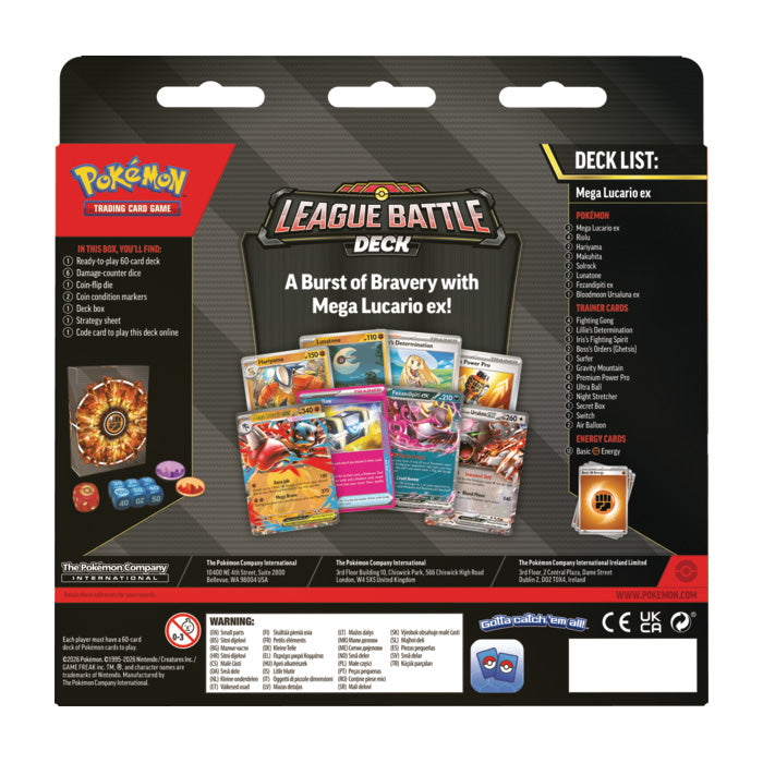 Pokemon League Battle Deck Mega Lucario Ex