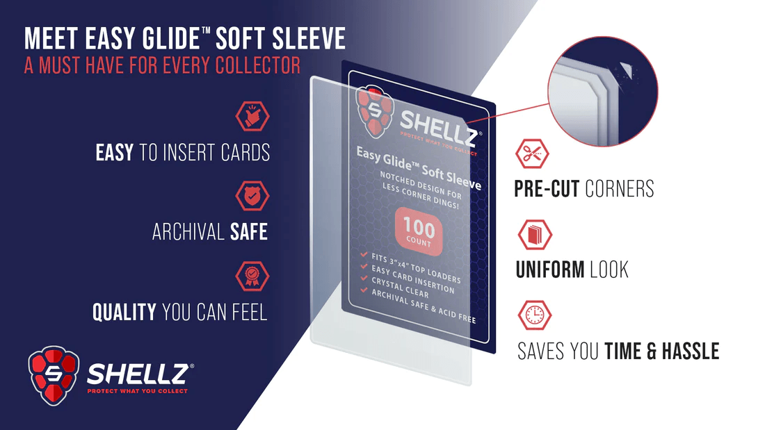 Cardshellz Easy Glide Soft Sleeves (Pack of 100) Hit Box Sports Cards Cardshellz Easy Glide Soft Sleeves (Pack of 100) Hit Box Sports Cards
